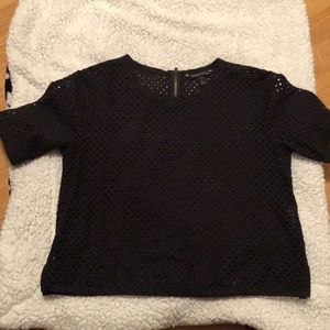 Banana Republic Black crop petite Top